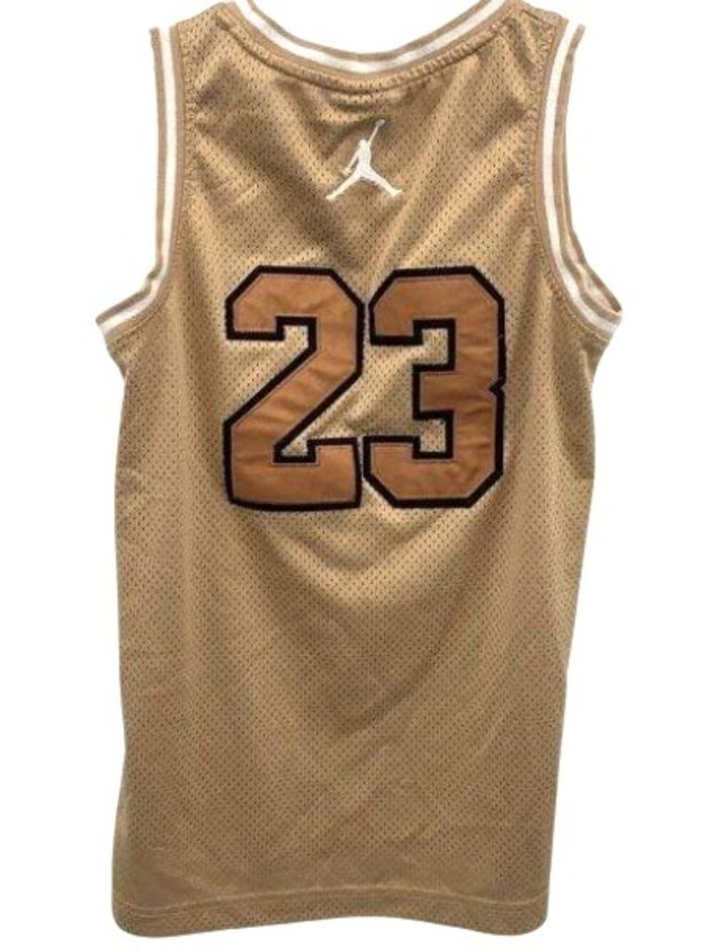 Jordan Boys 23 Mesh Basketball Jersey Hemp Beige Small 8-10Y